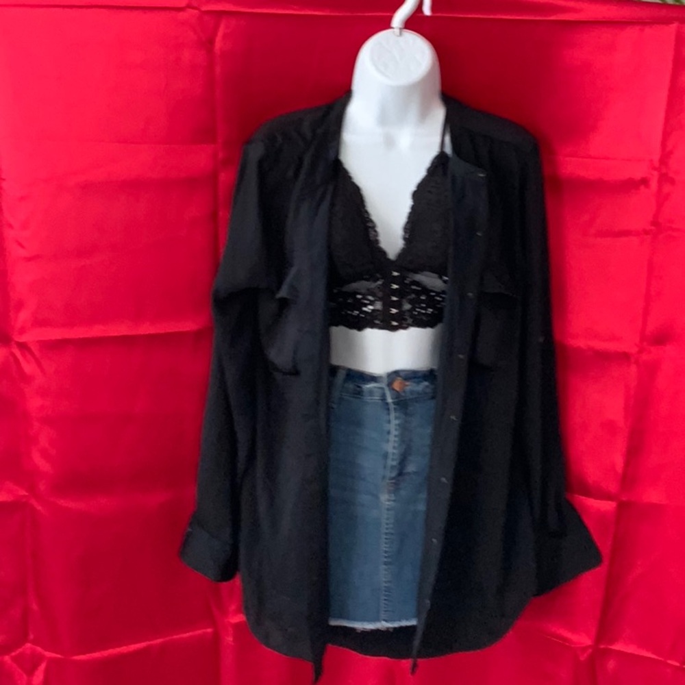 Three pieces skirt, bra and blouse